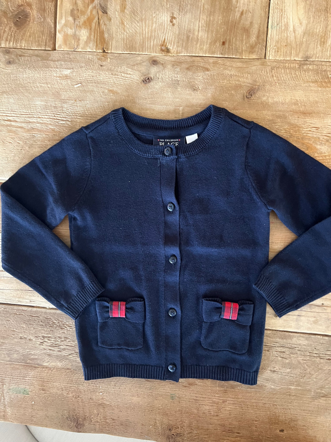 Navy Bow Sweater